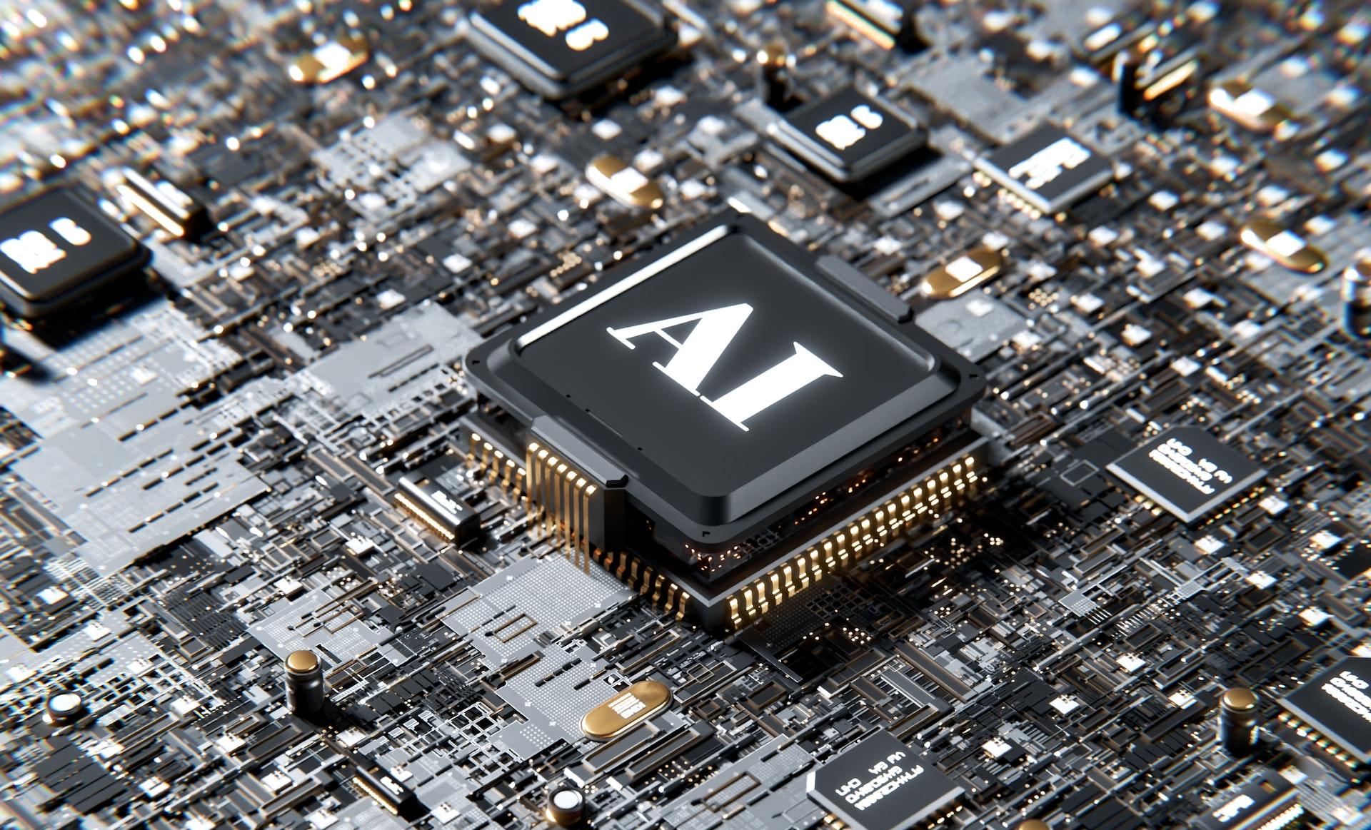 a computer chip with the letter a on top of it